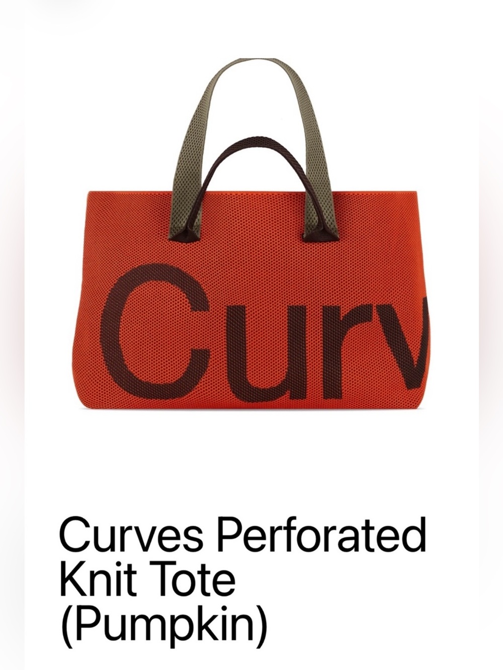 Curves by Sean Brown Pumpkin Tote